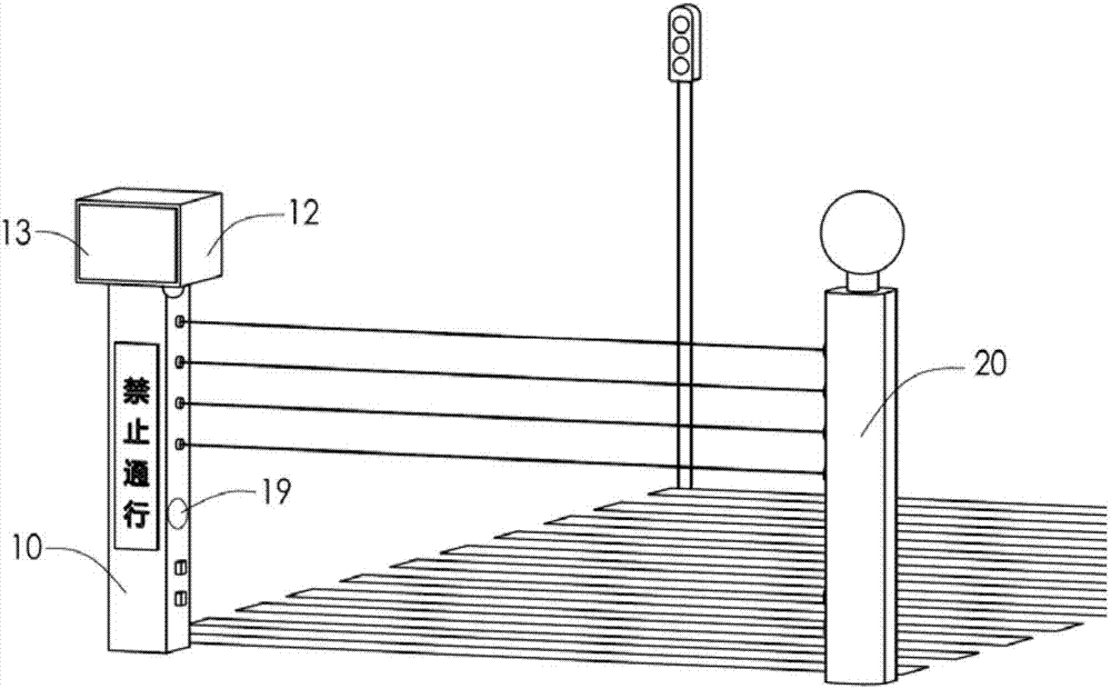 Light-screen line-crossing warning device