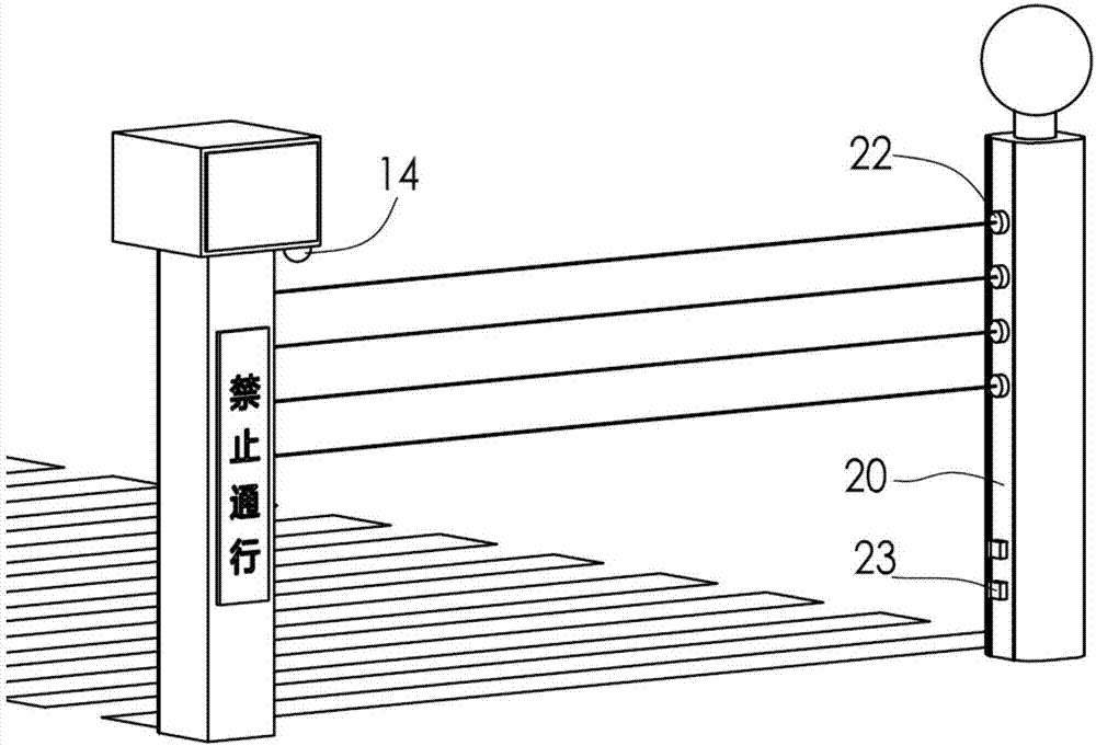 Light-screen line-crossing warning device