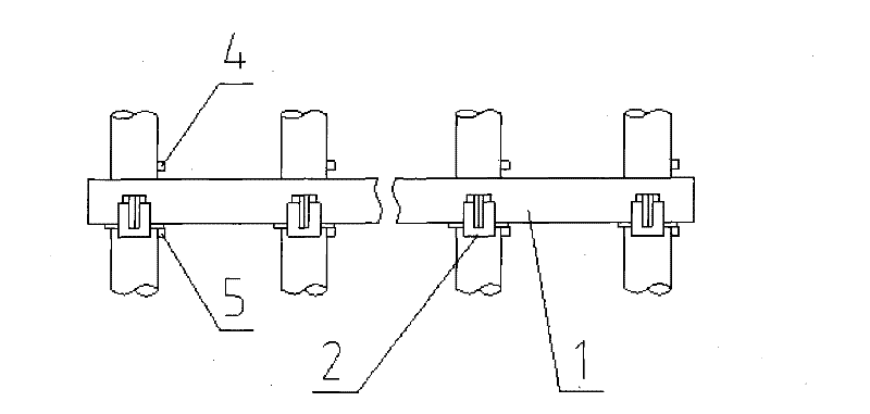 Transverse location structure used for S-shaped tube panel