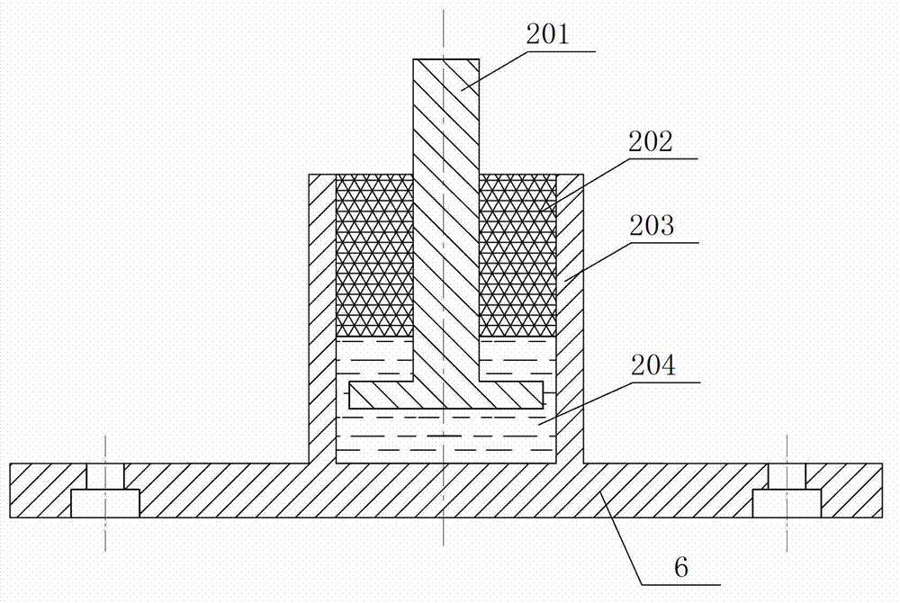 Combined vibration isolation mounting for subways