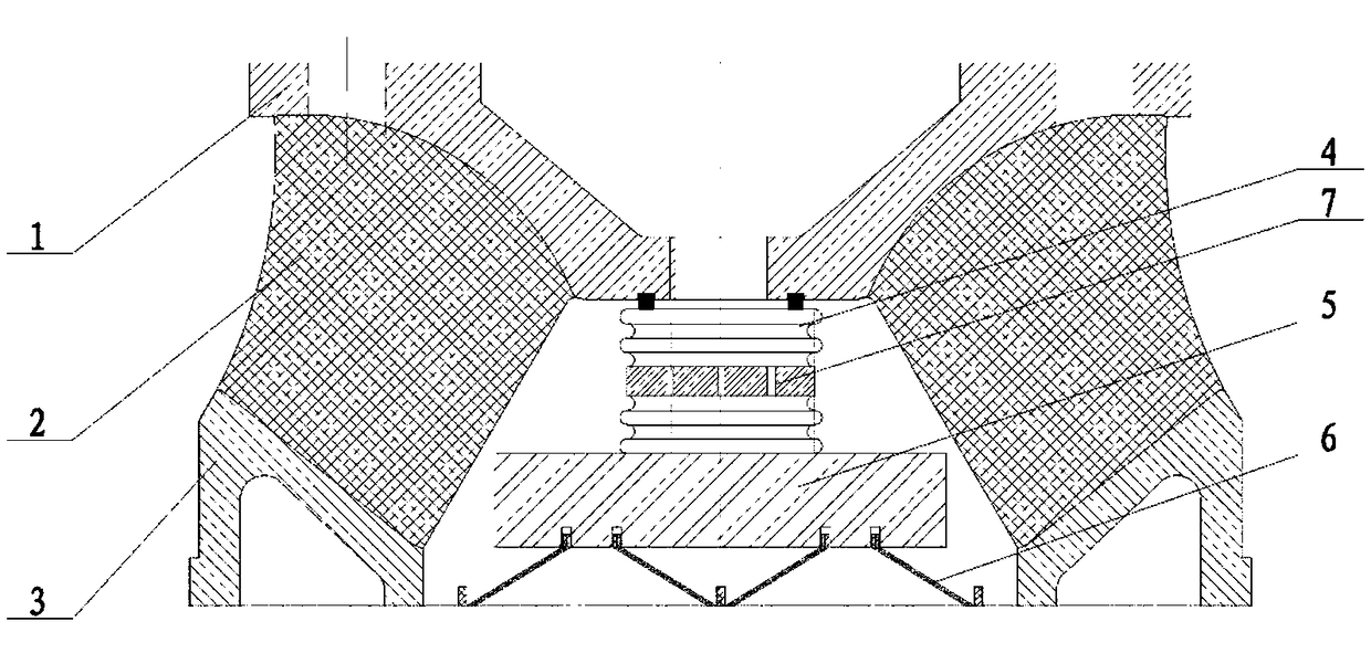 Resonance-peak-free shock absorber with built-in negative-stiffness dynamic vibration absorber