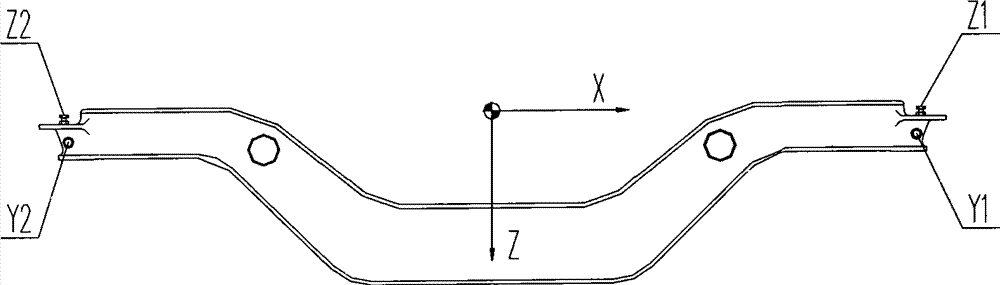 Method for processing welding frame device using bolt, pun bush as positioning reference