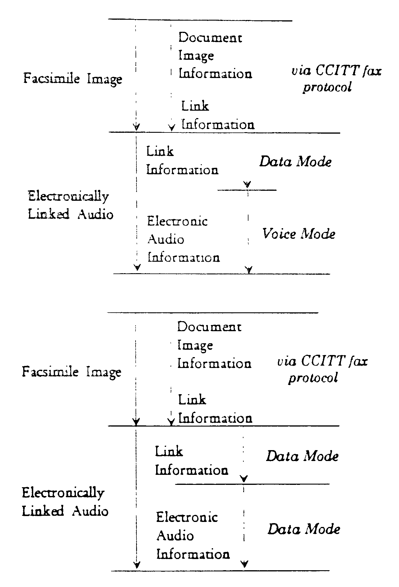 Method and apparatus for linking designated portions of a received document image with an electronic address