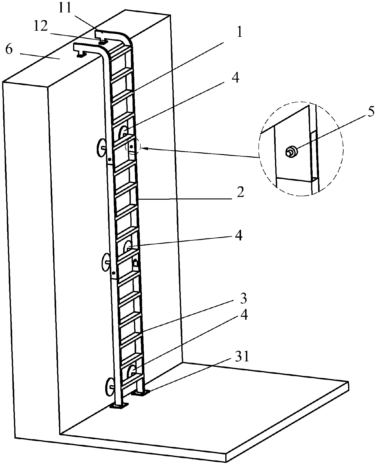 Combined crawling ladder