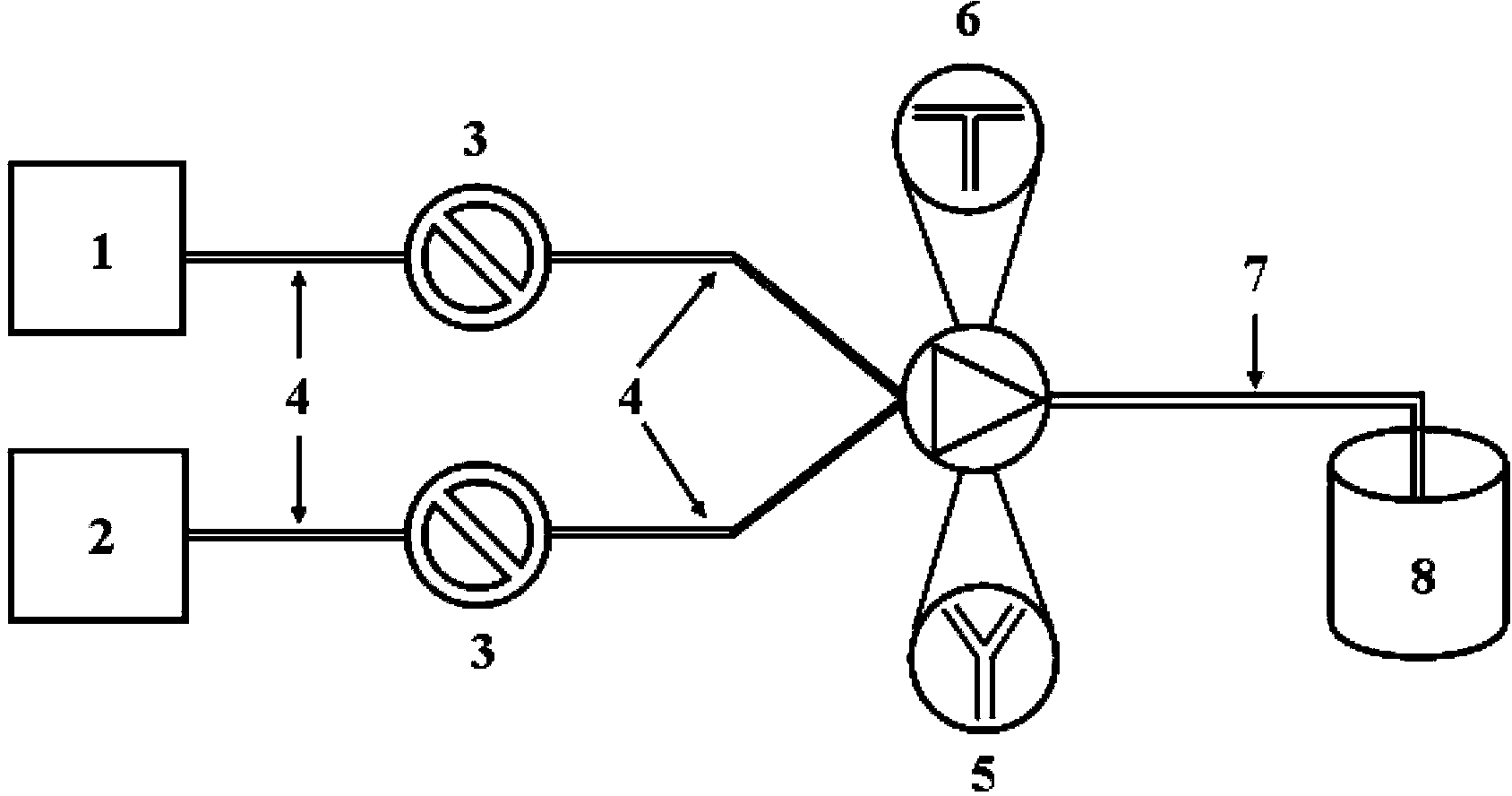 Method for continuously preparing ultrafine sliver powder on basis of microchannel mixed reaction system