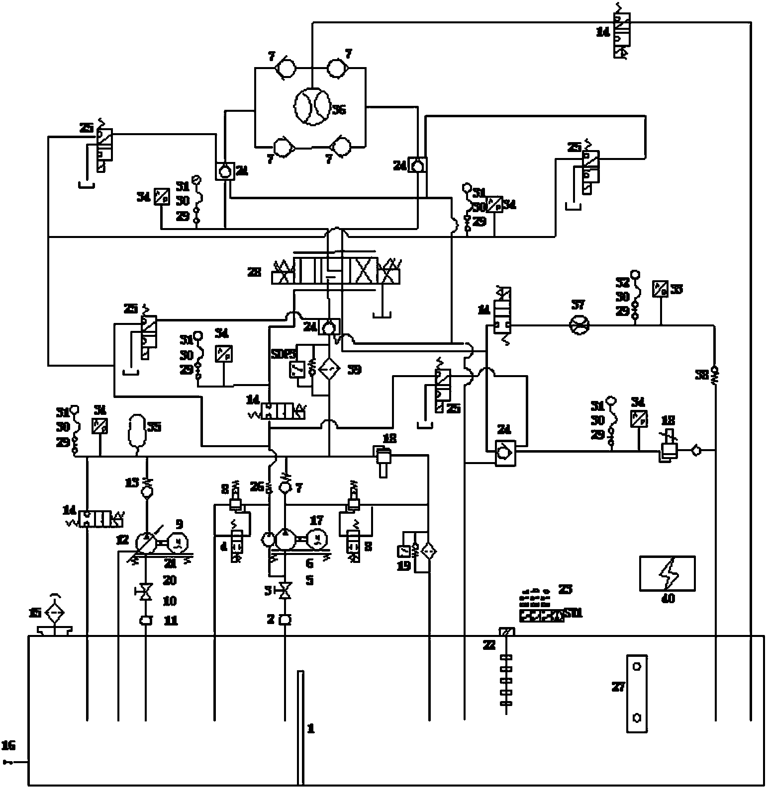 Proportional servo valve testing system and testing method thereof