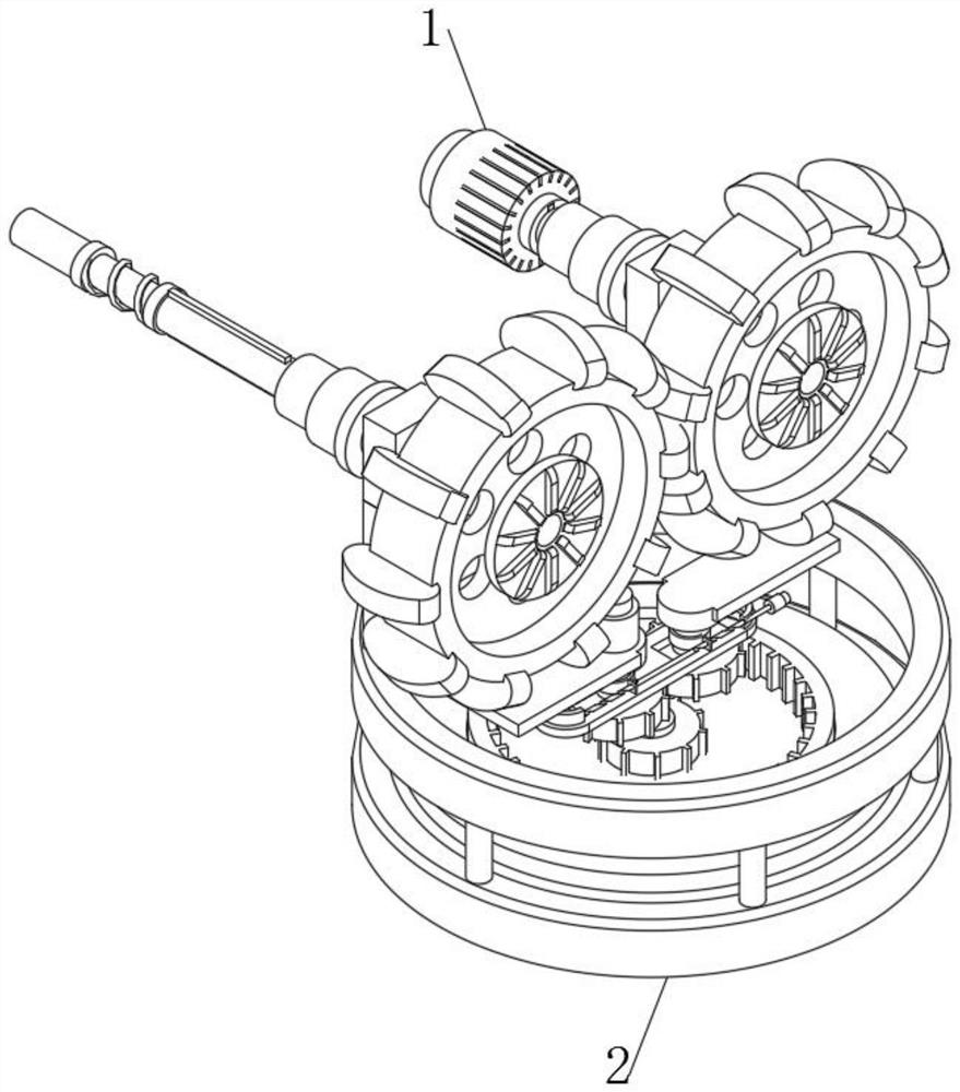 High-degree-of-freedom transmission structure for mechanical power transmission