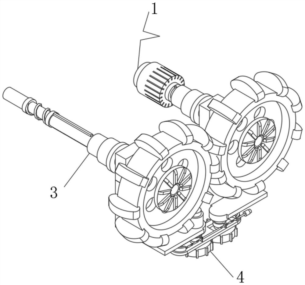 High-degree-of-freedom transmission structure for mechanical power transmission