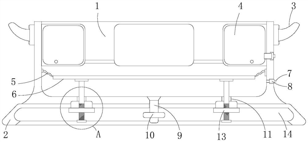 A soft positioning support base for hanging potted plants