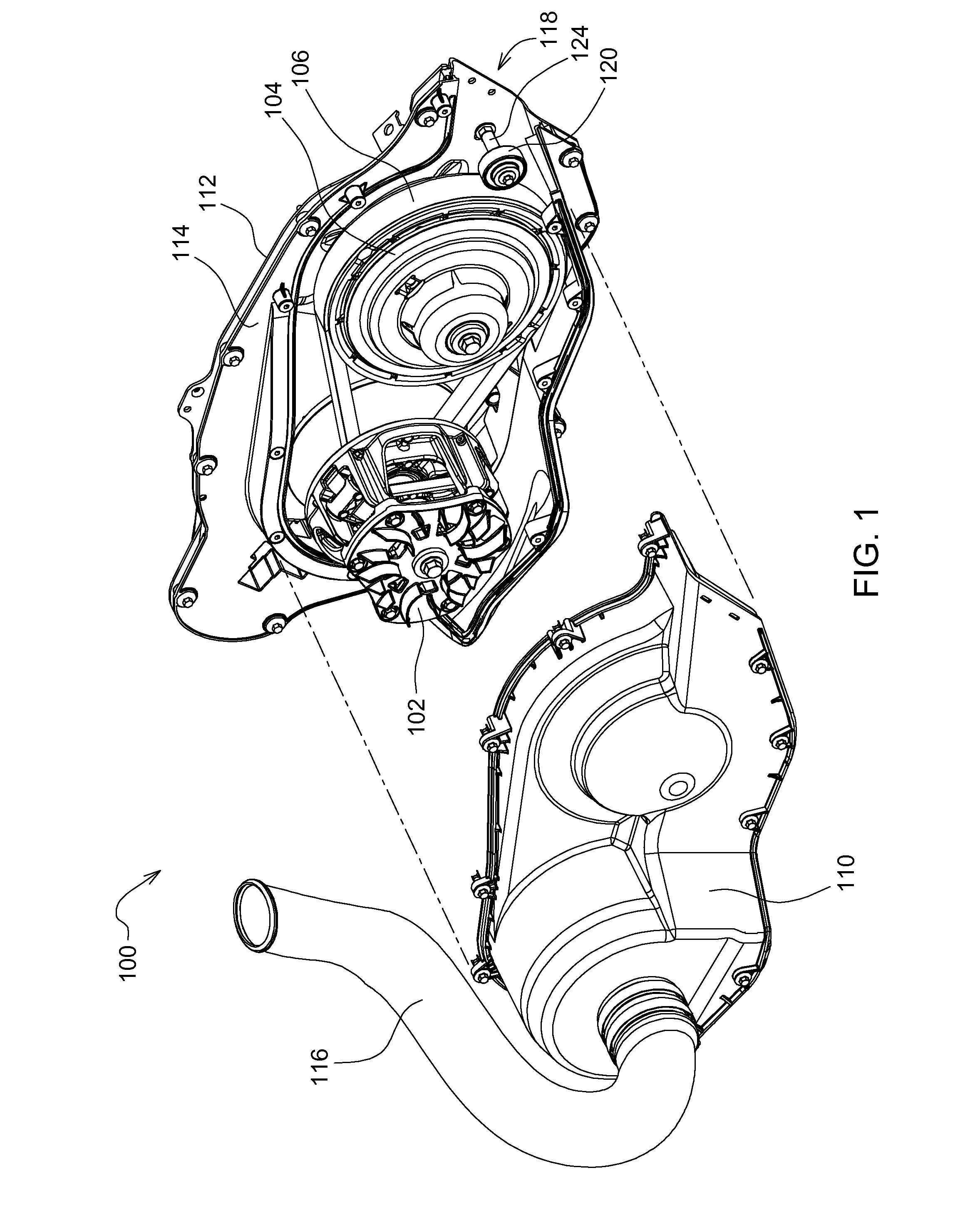 Continuously variable transmission cooling fan