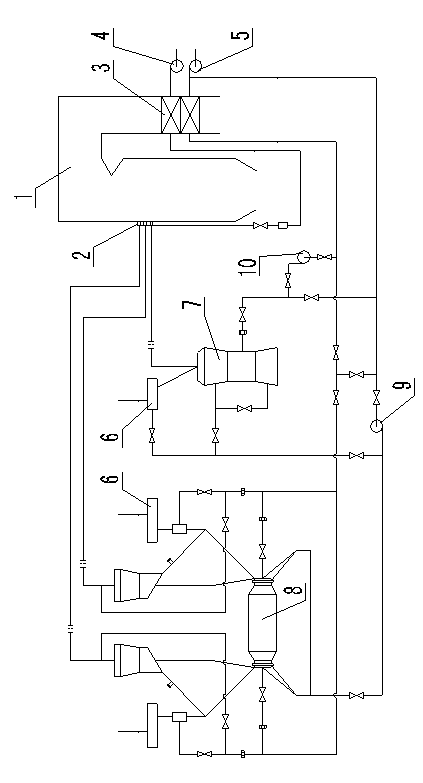 Combined type coal pulverizing system