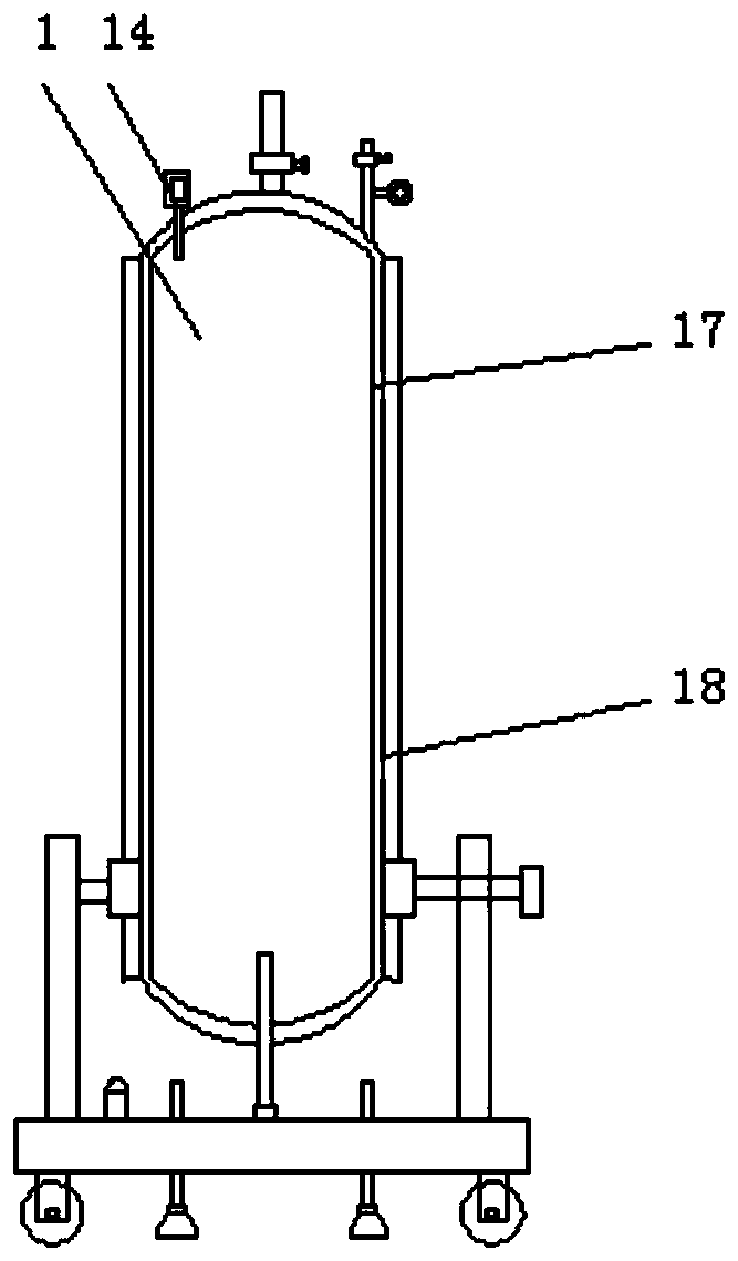 High-pressure hydrogen storage tank for hydrogen storage device