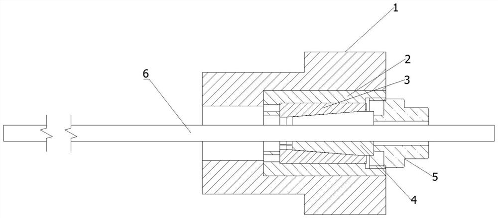 Clamping piece type small-diameter steel bar stretching clamp and clamping structure