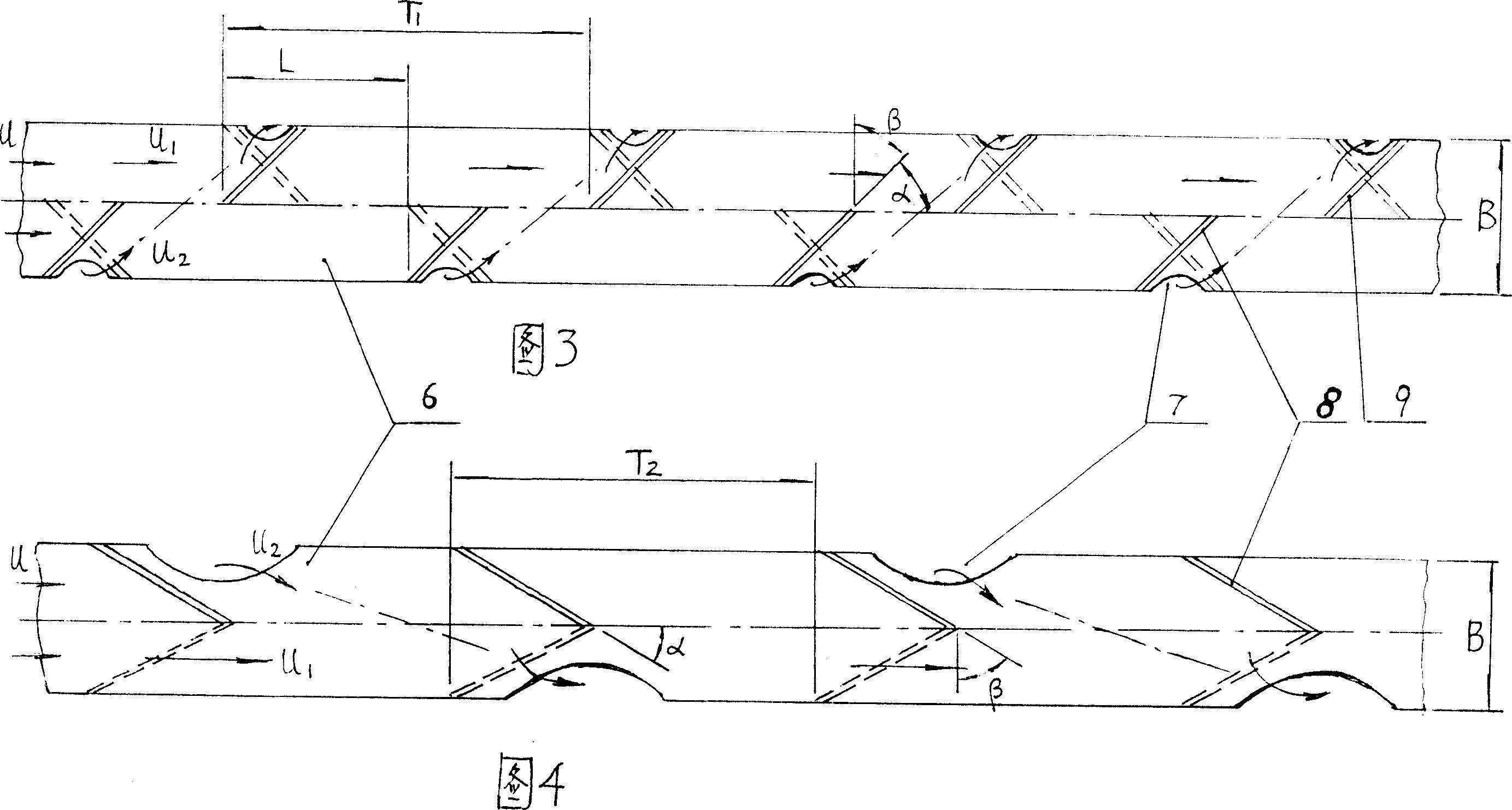 Bringing along automatic cleanout inside pipe by teeth at rotational flow mouth, and technique for strengthening heat transfer