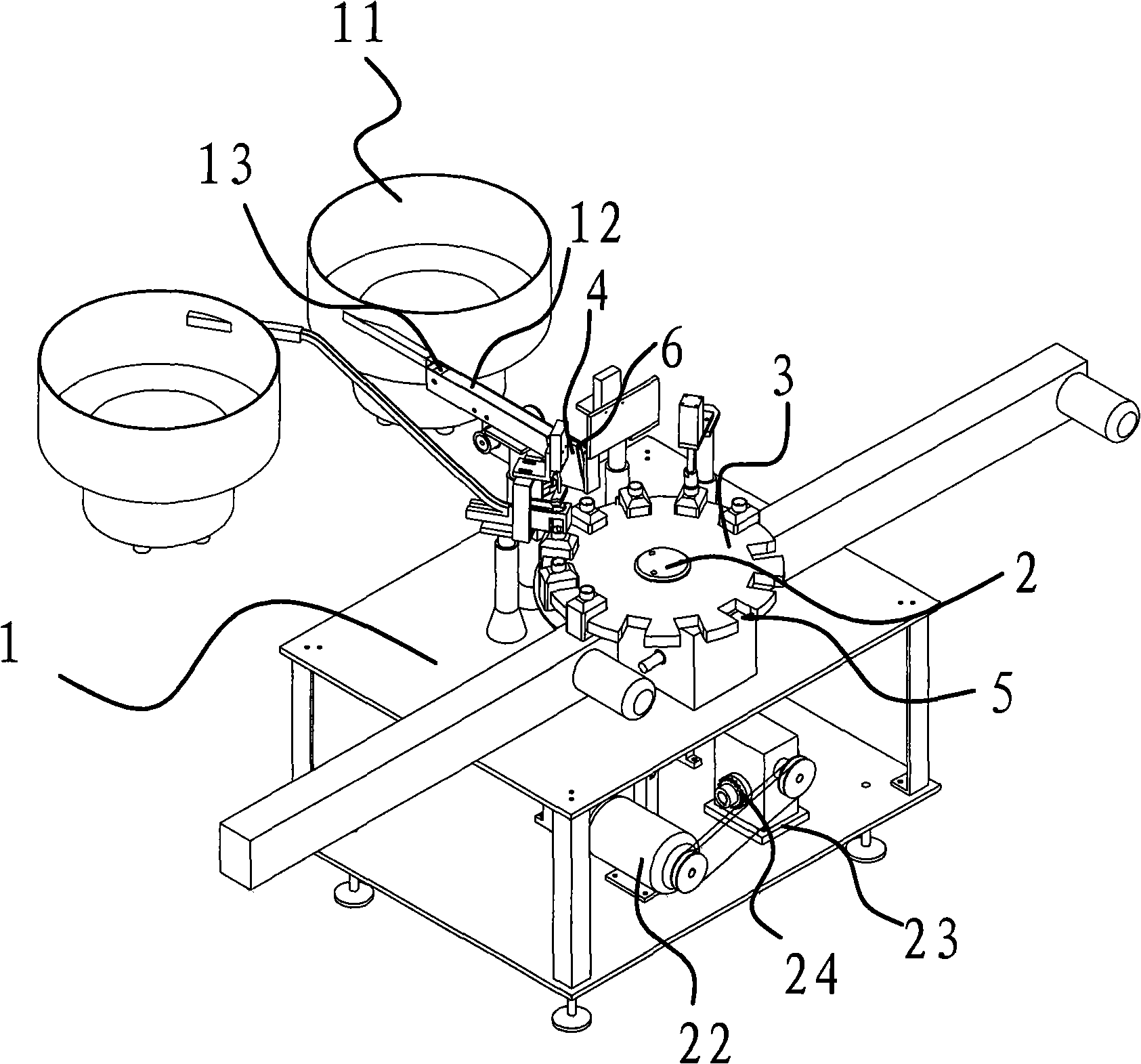 Assembly device of bottle stopper core of assembly machine for bottle stopper and bottle body