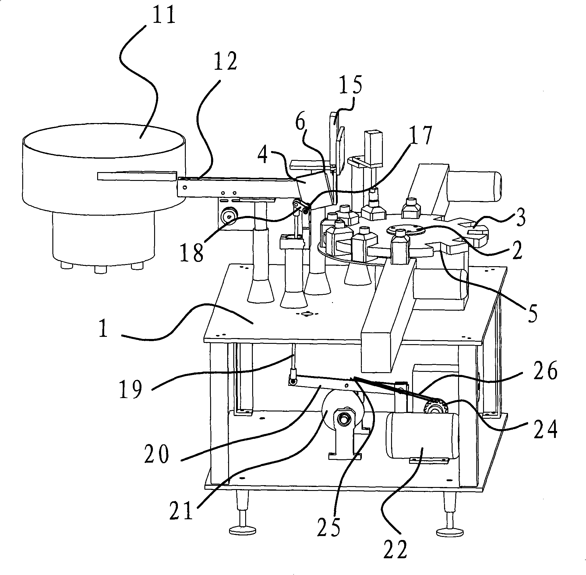 Assembly device of bottle stopper core of assembly machine for bottle stopper and bottle body