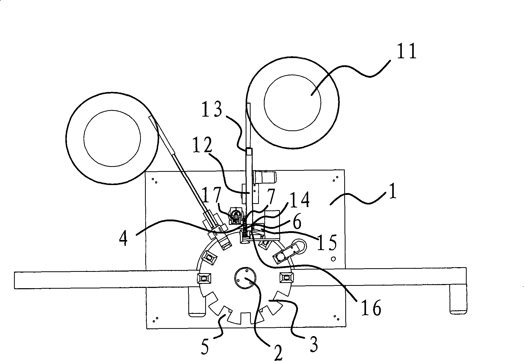 Assembly device of bottle stopper core of assembly machine for bottle stopper and bottle body