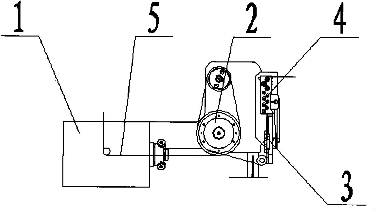 Monofilament rewinding traction drawing mechanism