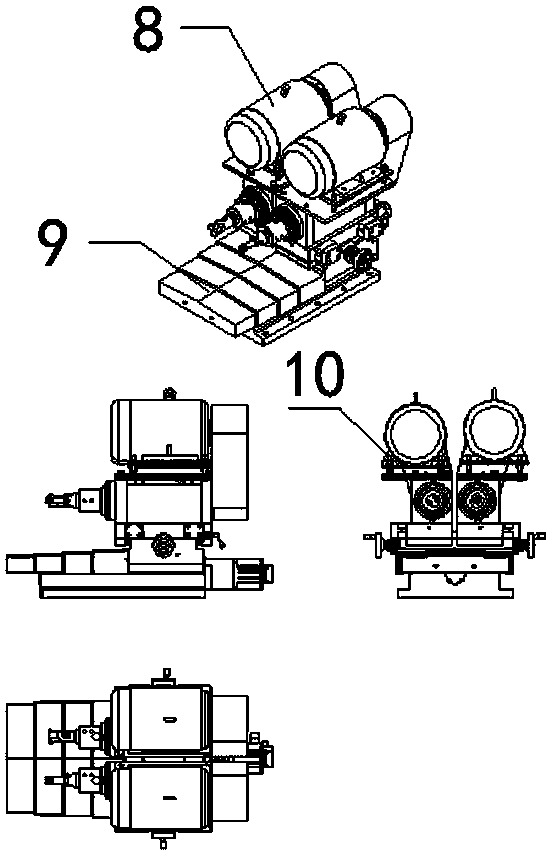 MH-SLP4 bidirectional adjustable four-shaft drilling boring machine