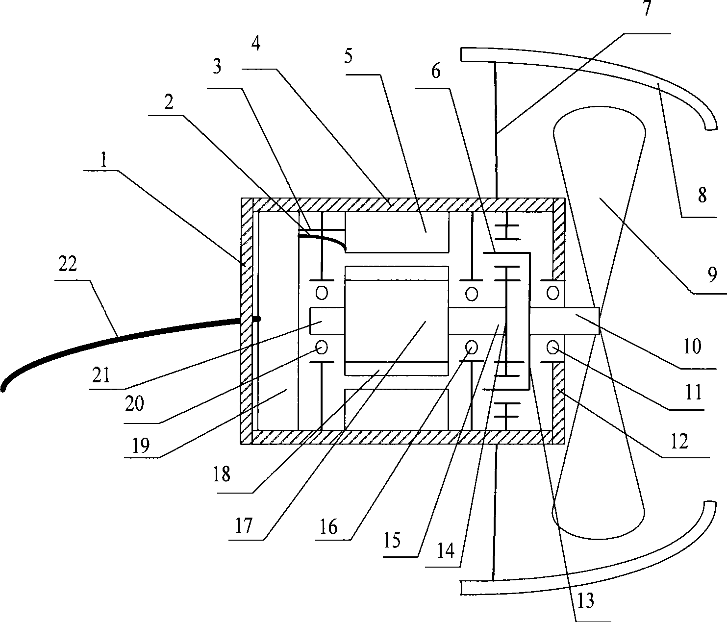 Underwater motor and thruster integrated apparatus