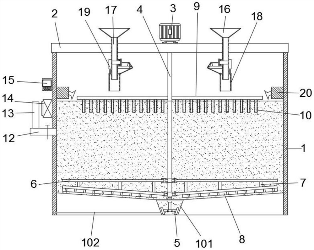 Beneficiation thickener with defoaming device