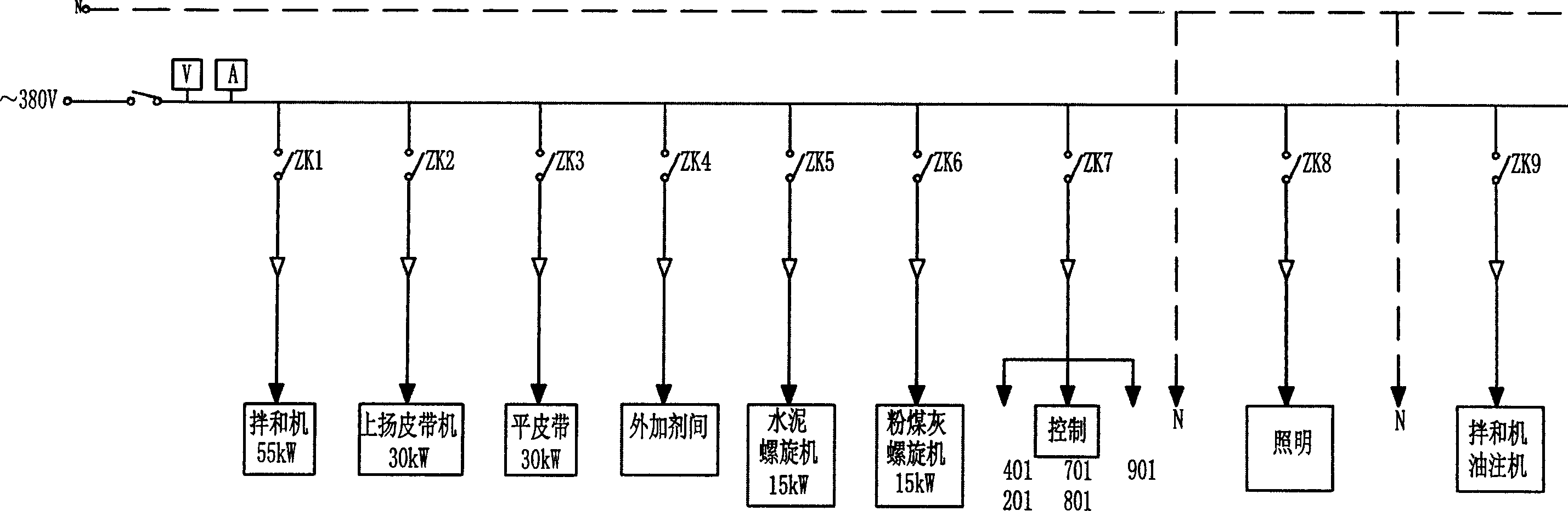 Integrated continuous construction system device for large-scale concrete engineering