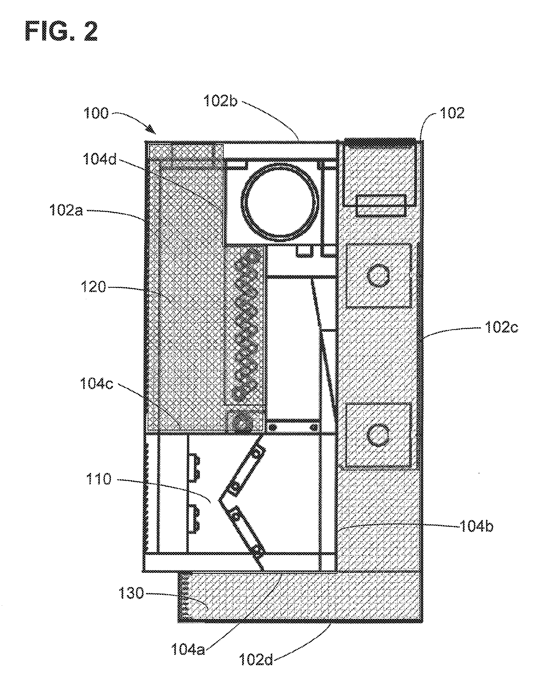 Displacement-induction neutral wall air terminal unit