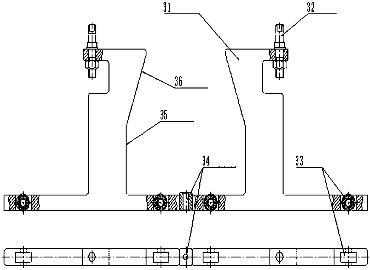 Edge folding device of edge folding machine