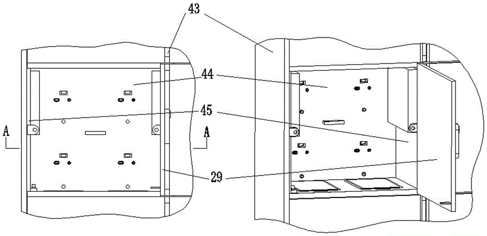 Food distribution and delivery cabinet with storage bin and food section storing and taking-out management and temperature-controlled processing functions