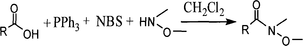 One-step method for synthesizing N-methyl-N-methoxyamide