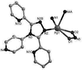 Metallic silver coordination polymer with two-dimensional lamellar structure, and preparation and application thereof