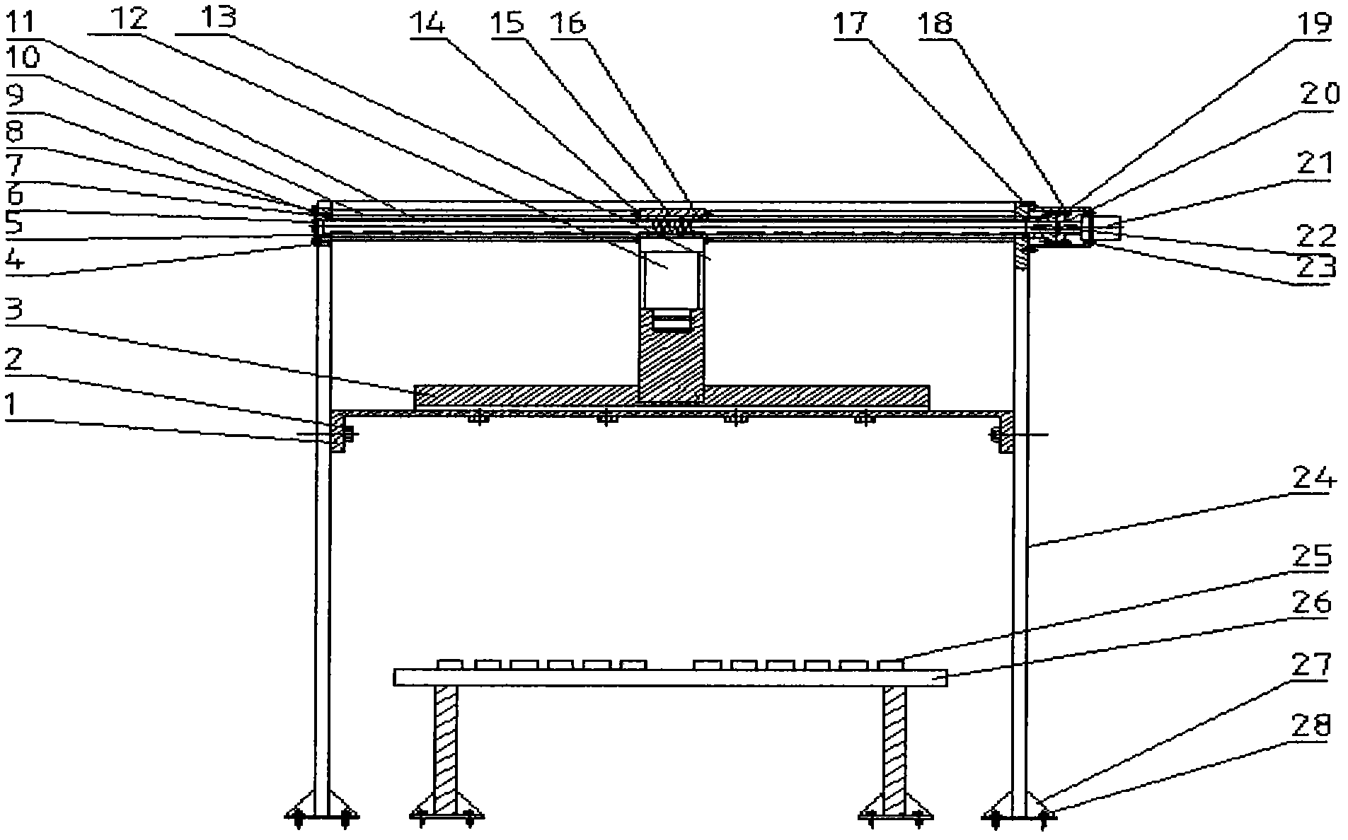 Stone slab surface profile size measurement device and measurement method thereof