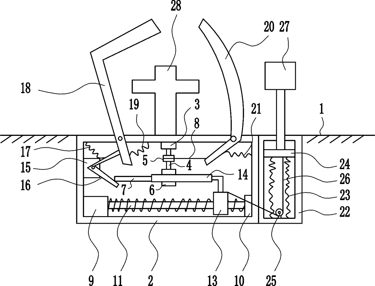 An anti-collision device for fire-fighting ground bolt protection