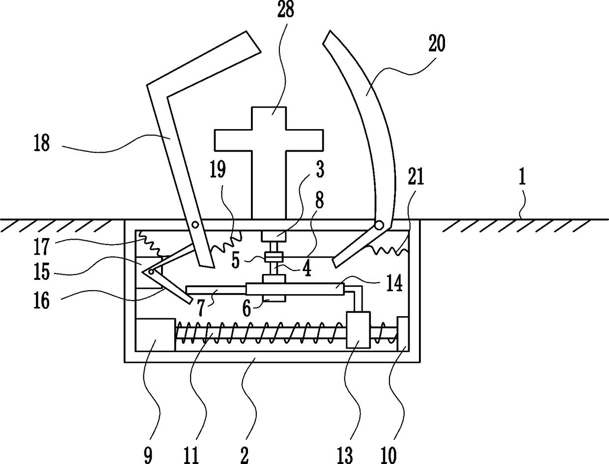 An anti-collision device for fire-fighting ground bolt protection