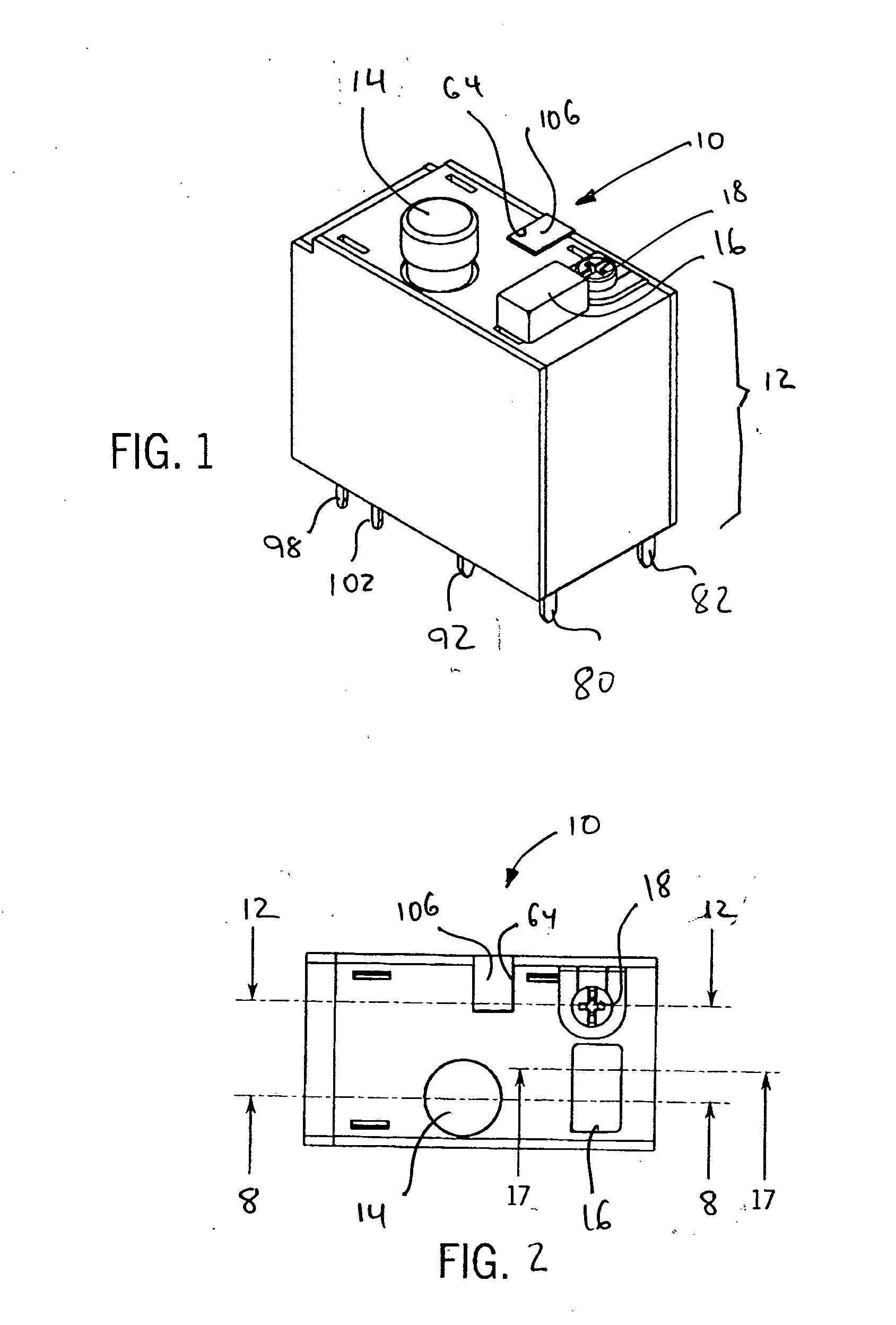 Trip-free PCB mountable relay configuration and method