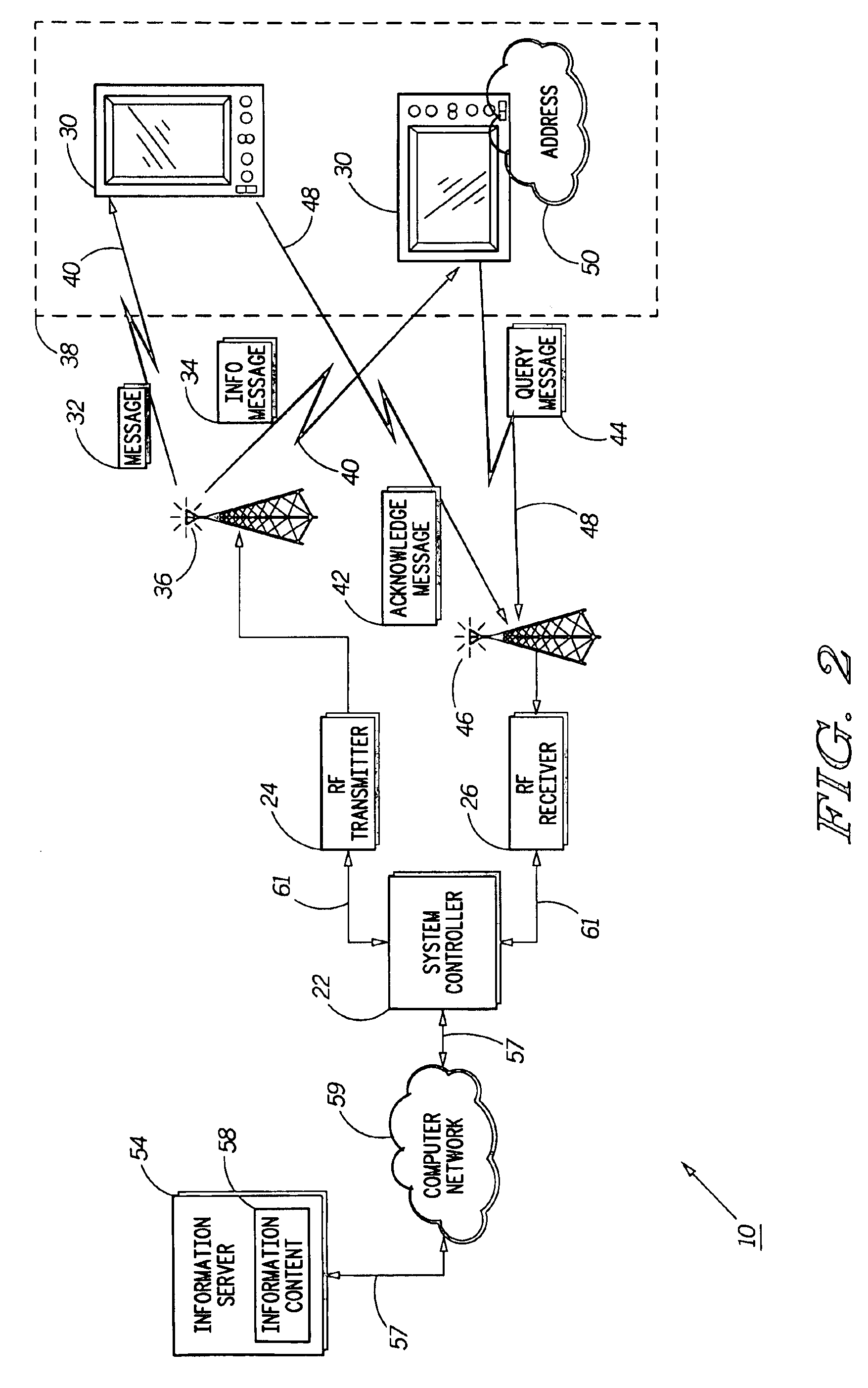 Antenna system for a wireless information device