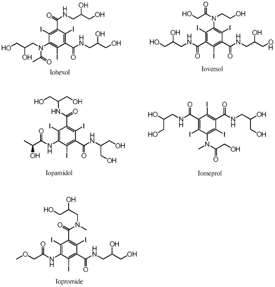 Separation and purification method of high-purity iodine contrast agent monomer