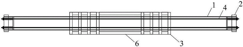 External prestressing overall reinforcement power station boiler large plate beam structure and reinforcement method thereof