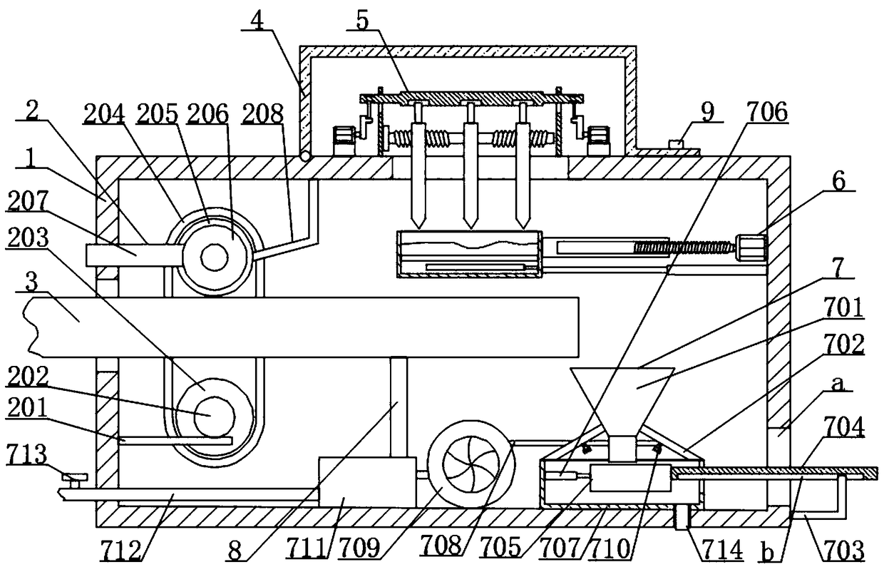 Pork processing and slicing device for canteen