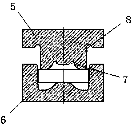 Forging method of thin-wall deep cavity airplane hub die forge piece