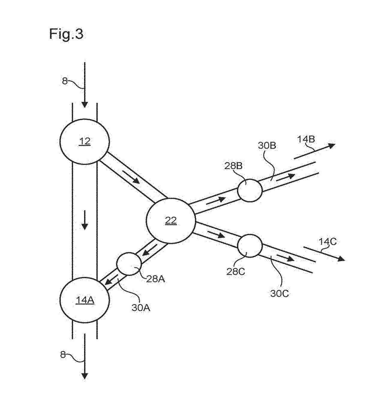 Mechanical circulatory support device with centrifugal impeller designed for implantation in the descending aorta