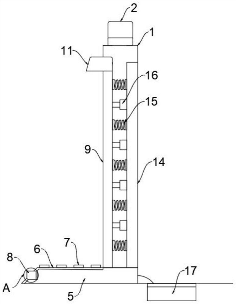 Anti-collision guardrail with buffering function for expressway bridge