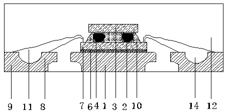 Multi-ring-arranged double-integrated circuit (IC) chip packaging piece and production method thereof