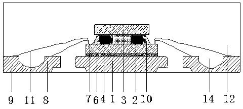 Multi-ring-arranged double-integrated circuit (IC) chip packaging piece and production method thereof