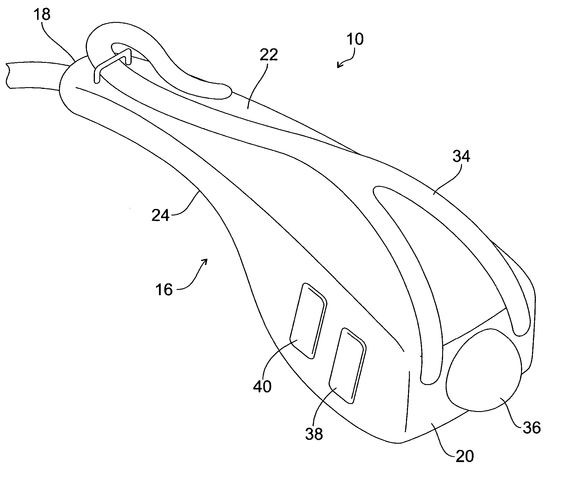 Computer mouse carried on the palm of the hand