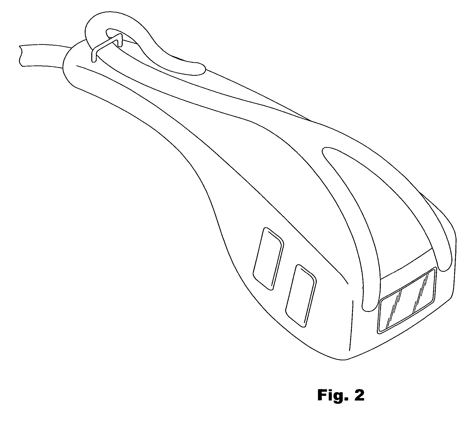 Computer mouse carried on the palm of the hand