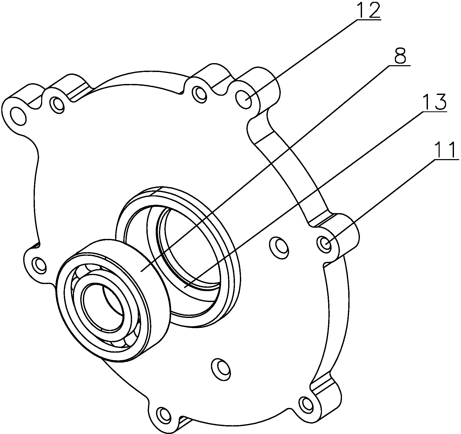 Integrally structured motor and controller assembly