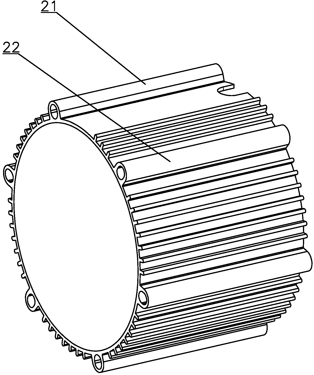 Integrally structured motor and controller assembly