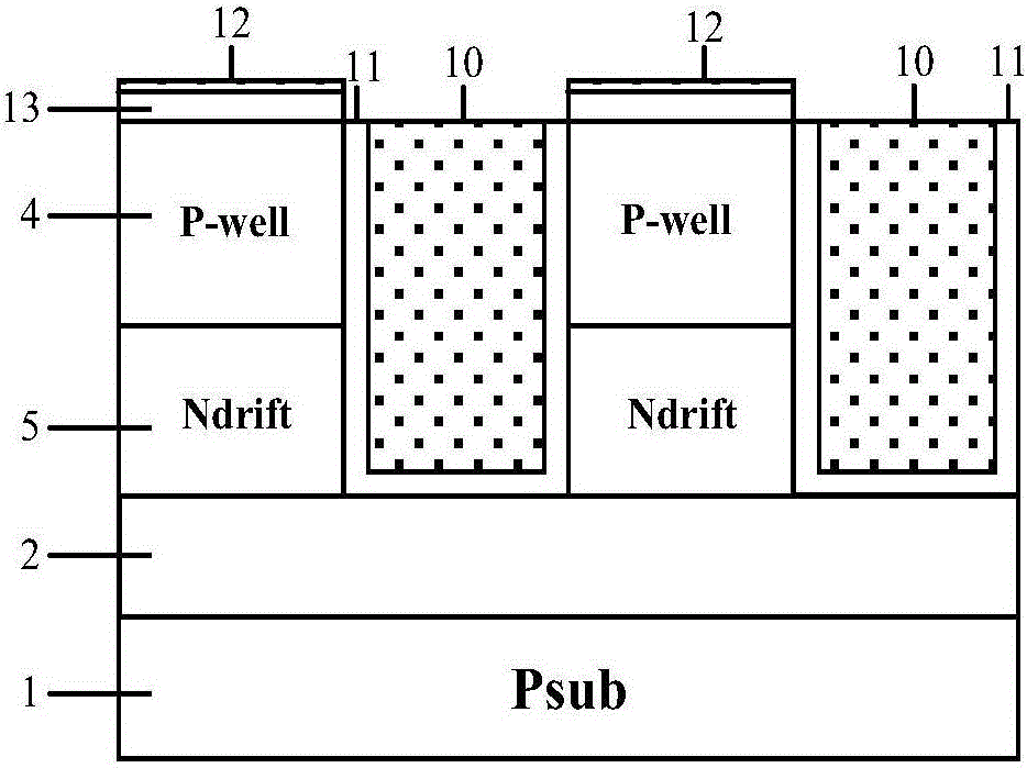 HK SOI LDMOSdevice having three-grating structure