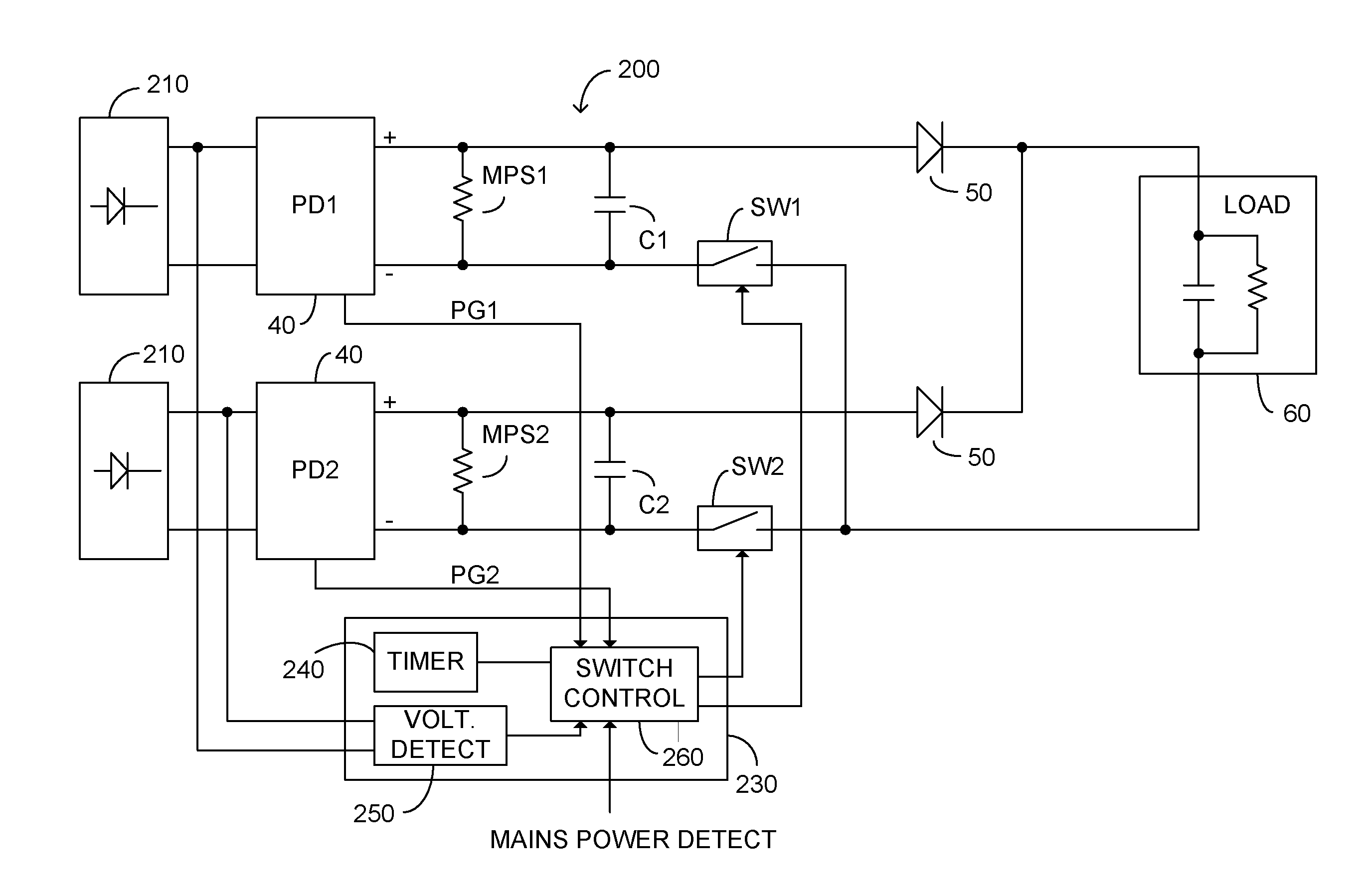 Standby powering for power over ethernet